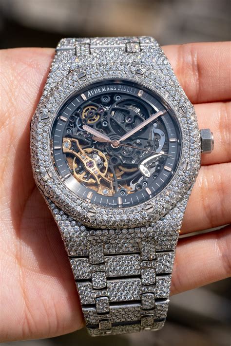 audemars piguet diamond bracelet watch|Audemars Piguet skeleton diamond.